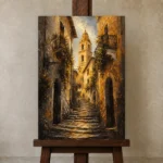 Premium Wall Art Dikey Html Edition – CINEMATICNW2004 displayed on a studio easel