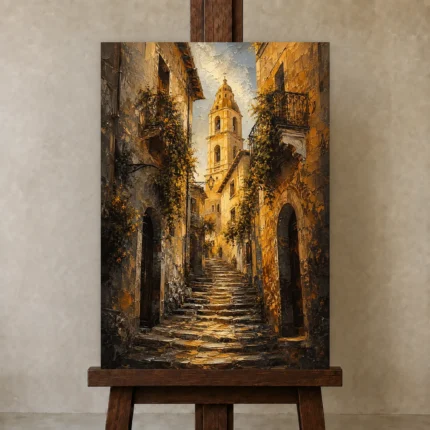 Premium Wall Art Dikey Html Edition – CINEMATICNW2004 displayed on a studio easel