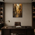 Premium Wall Art Dikey Html Edition – CINEMATICNW2004 displayed in a contemporary gallery-inspired room
