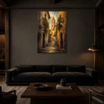 Premium Wall Art Dikey Html Edition – CINEMATICNW2004 shown in a warm modern interior
