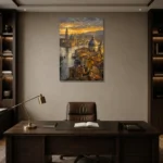 Premium Wall Art Dikey Html Edition – CINEMATICNW2005 displayed in a contemporary gallery-inspired room
