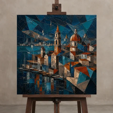 Premium Wall Art Kare Html Edition – CINEMATICNW2007 displayed on a studio easel