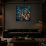 Premium Wall Art Kare Html Edition – CINEMATICNW2007 shown in a warm modern interior
