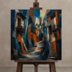 Premium Wall Art Kare Html Edition – CINEMATICNW2009 displayed on a studio easel