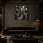 Premium Wall Art Kare Html Edition – CINEMATICNW2009 shown in a warm modern interior