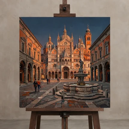 Premium Wall Art Kare Html Edition – CINEMATICNW2027 displayed on a studio easel