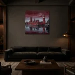 Premium Wall Art Kare Html Edition – CINEMATICNW2031 shown in a warm modern interior