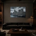 Premium Wall Art Yatay Html Edition – CINEMATICNW2036 shown in a warm modern interior