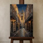 Premium Wall Art Dikey Html Edition – CINEMATICNW2037 displayed on a studio easel