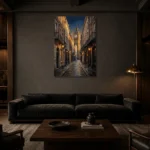 Premium Wall Art Dikey Html Edition – CINEMATICNW2037 shown in a warm modern interior
