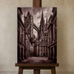 Premium Wall Art Dikey Html Edition – CINEMATICNW2046 displayed on a studio easel