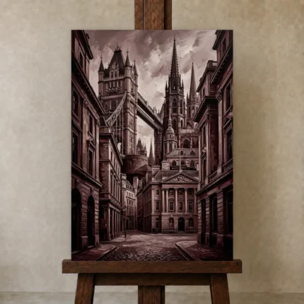 Premium Wall Art Dikey Html Edition – CINEMATICNW2046 displayed on a studio easel