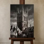 Premium Wall Art Dikey Html Edition – CINEMATICNW2048 displayed on a studio easel