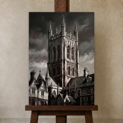 Premium Wall Art Dikey Html Edition – CINEMATICNW2048 displayed on a studio easel