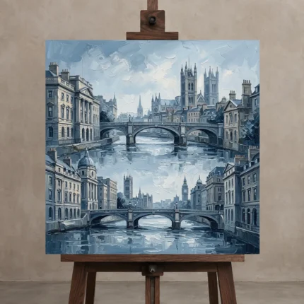 Premium Wall Art Kare Html Edition – CINEMATICNW2049 displayed on a studio easel