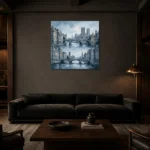 Premium Wall Art Kare Html Edition – CINEMATICNW2049 shown in a warm modern interior