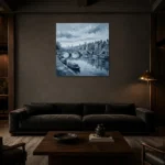 Premium Wall Art Kare Html Edition – CINEMATICNW2050 shown in a warm modern interior