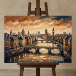 Premium Wall Art Yatay Html Edition – CINEMATICNW2052 displayed on a studio easel