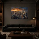 Premium Wall Art Yatay Html Edition – CINEMATICNW2054 shown in a warm modern interior