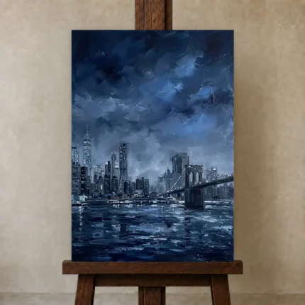 Premium Wall Art Dikey Html Edition – CINEMATICNW2063 displayed on a studio easel