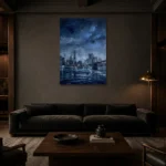Premium Wall Art Dikey Html Edition – CINEMATICNW2063 shown in a warm modern interior