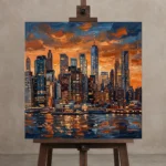 Premium Wall Art Kare Html Edition – CINEMATICNW2064 displayed on a studio easel
