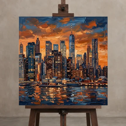 Premium Wall Art Kare Html Edition – CINEMATICNW2064 displayed on a studio easel