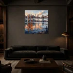 Premium Wall Art Kare Html Edition – CINEMATICNW2066 shown in a warm modern interior