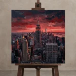 Premium Wall Art Kare Html Edition – CINEMATICNW2073 displayed on a studio easel