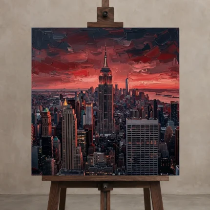 Premium Wall Art Kare Html Edition – CINEMATICNW2073 displayed on a studio easel