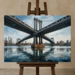 Premium Wall Art Yatay Html Edition – CINEMATICNW2078 displayed on a studio easel
