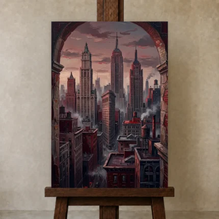 Premium Wall Art Dikey Html Edition – CINEMATICNW2080 displayed on a studio easel
