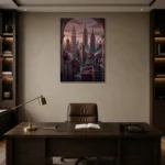 Premium Wall Art Dikey Html Edition – CINEMATICNW2080 displayed in a contemporary gallery-inspired room