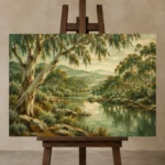 Premium Wall Art Yatay Html Edition – CP-AU-ES-H-002 displayed on a studio easel
