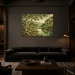 Premium Wall Art Yatay Html Edition – CP-AU-ES-H-002 shown in a warm modern interior