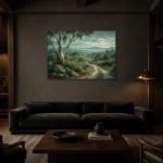 Premium Wall Art Yatay Html Edition – CP-AU-ES-H-004 shown in a warm modern interior