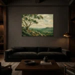 Premium Wall Art Yatay Html Edition – CP-AU-ES-H-005 shown in a warm modern interior