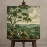 Premium Wall Art Kare Html Edition – CP-AU-ES-S-001 displayed on a studio easel