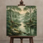 Premium Wall Art Kare Html Edition – CP-AU-ES-S-002 displayed on a studio easel
