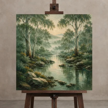 Premium Wall Art Kare Html Edition – CP-AU-ES-S-002 displayed on a studio easel