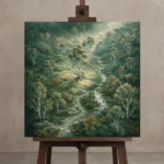Premium Wall Art Kare Html Edition – CP-AU-ES-S-003 displayed on a studio easel