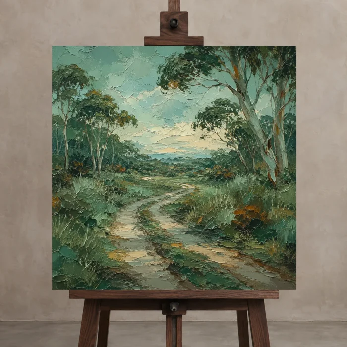 Premium Wall Art Kare Html Edition – CP-AU-ES-S-004 displayed on a studio easel