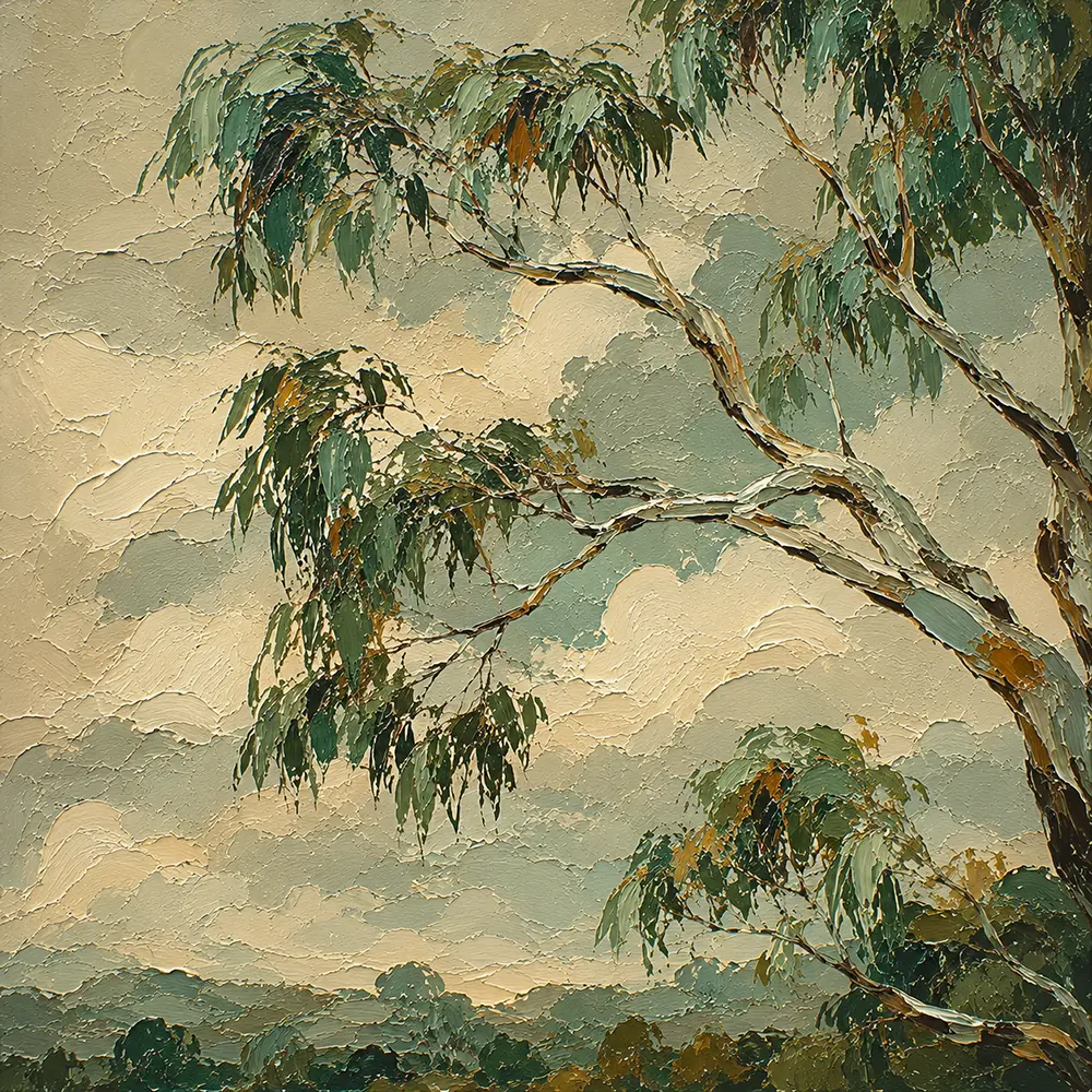 Eucalyptus Emblem Eucalyptus Wall Art Eucalyptus Sage Art Print