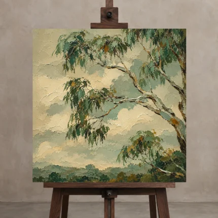 Premium Wall Art Kare Html Edition – CP-AU-ES-S-005 displayed on a studio easel