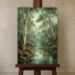 Premium Wall Art Dikey Html Edition – CP-AU-ES-V-002 displayed on a studio easel