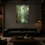 Premium Wall Art Dikey Html Edition – CP-AU-ES-V-002 shown in a warm modern interior