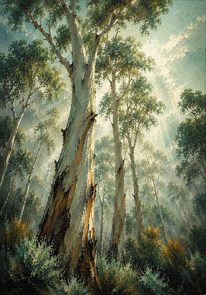Eucalyptus Spire Eucalyptus Wall Art Eucalyptus Sage Art Print