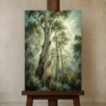 Premium Wall Art Dikey Html Edition – CP-AU-ES-V-003 displayed on a studio easel