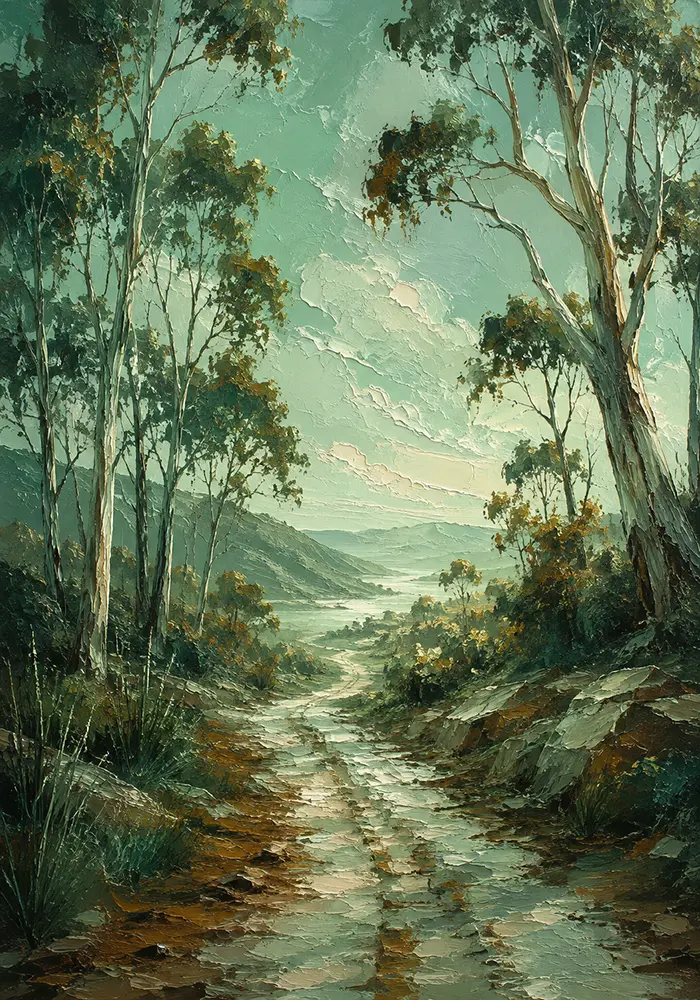 Eucalyptus Passage Eucalyptus Wall Art Eucalyptus Sage Art Print