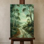 Premium Wall Art Dikey Html Edition – CP-AU-ES-V-004 displayed on a studio easel